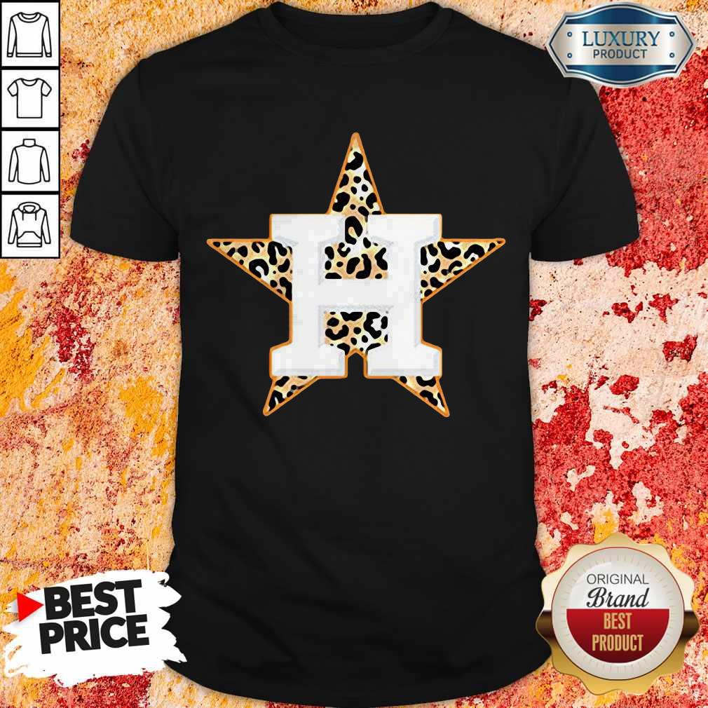 Funny Logo Houston Astros Leopard Shirt