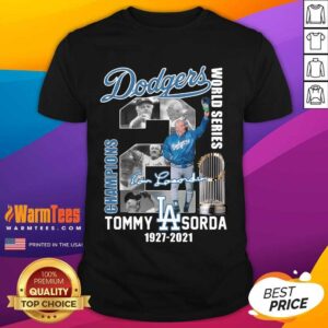 Funny Los Angeles Dodgers World Series Champions Tommy Sorda 1927 2021 Signature Shirt
