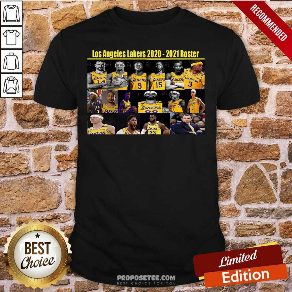 Funny Los Angeles Lakers 2020 2021 Roster Shirt