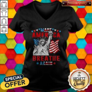 Alternative view of Funny Make America Breathe Again Statue Of Liberty Shirt