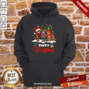 Alternative view of Funny Merry Fluffmas Cats Christmas Cat Lover Gift Reindeer Season Shirt