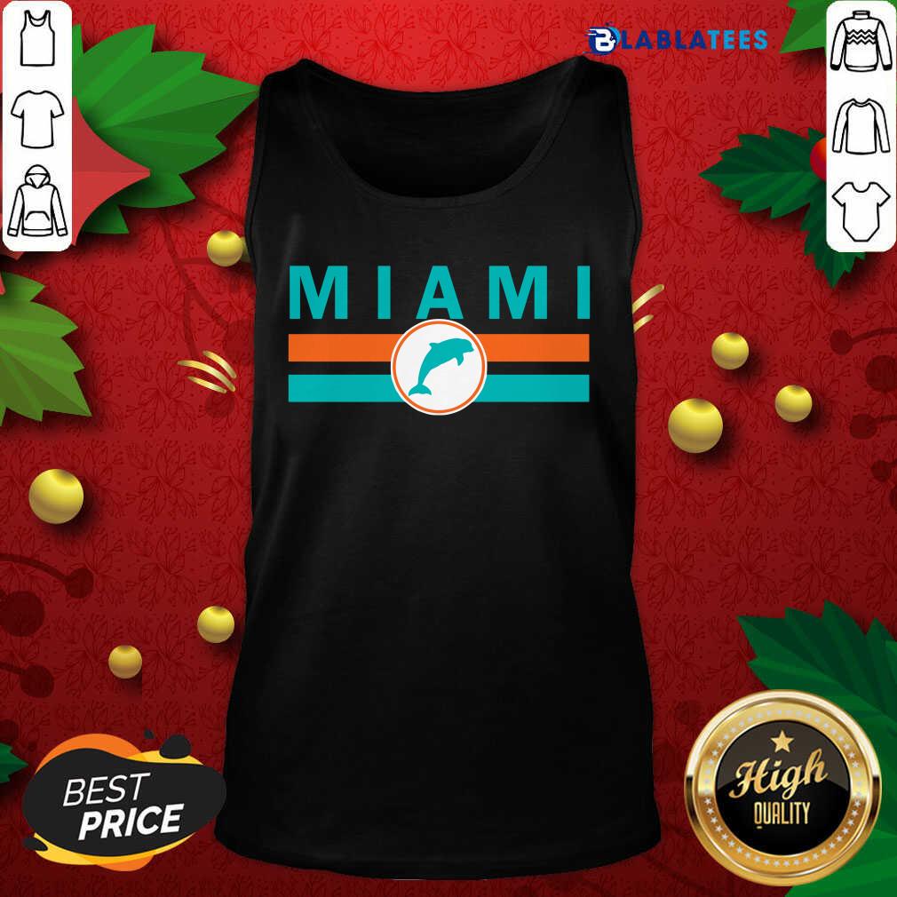 Funny MIA Miami Local Standard MIA Retro Dolphin Miami FL Shirt - Image 3