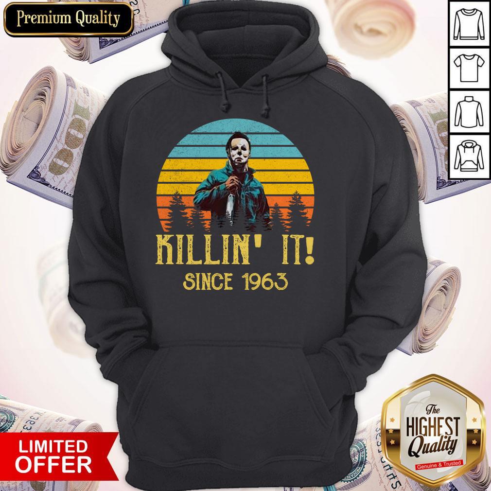 Funny Michael Myers Killin It Since 1963 Halloween Vintage Shirt - Image 5