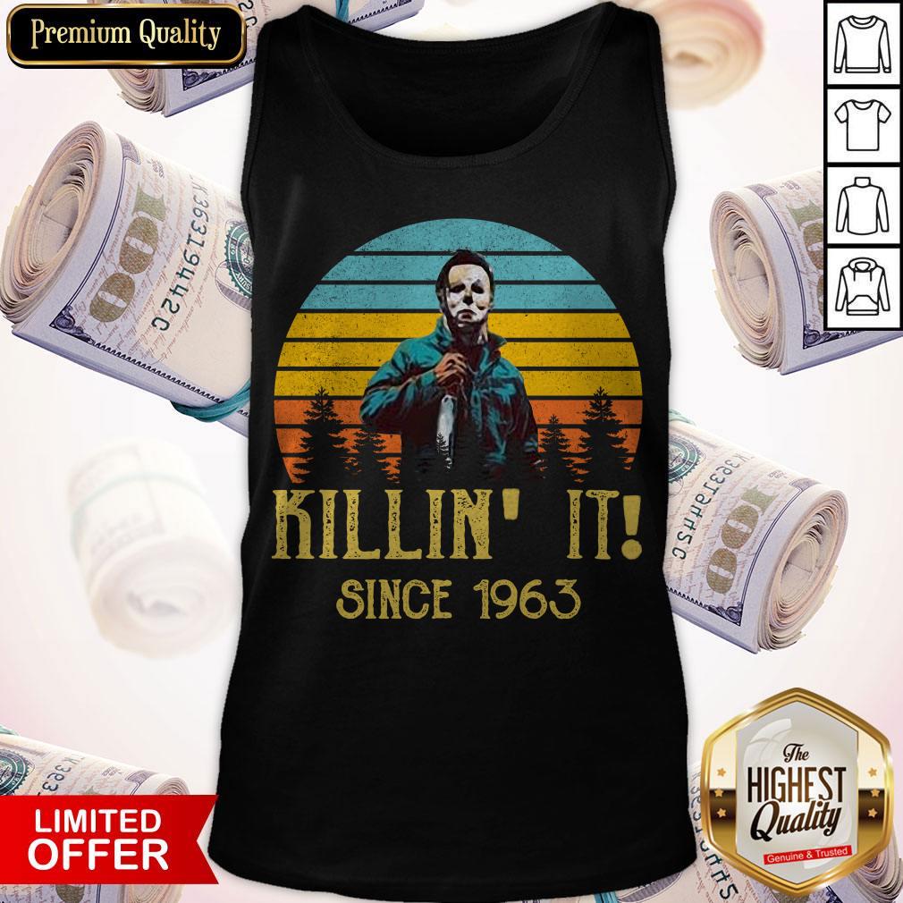 Funny Michael Myers Killin It Since 1963 Halloween Vintage Shirt - Image 3