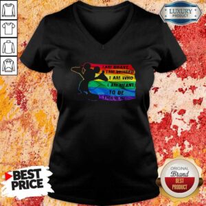 Alternative view of Funny Mickey LGBT I Am Brave I Am Bruised Shirt