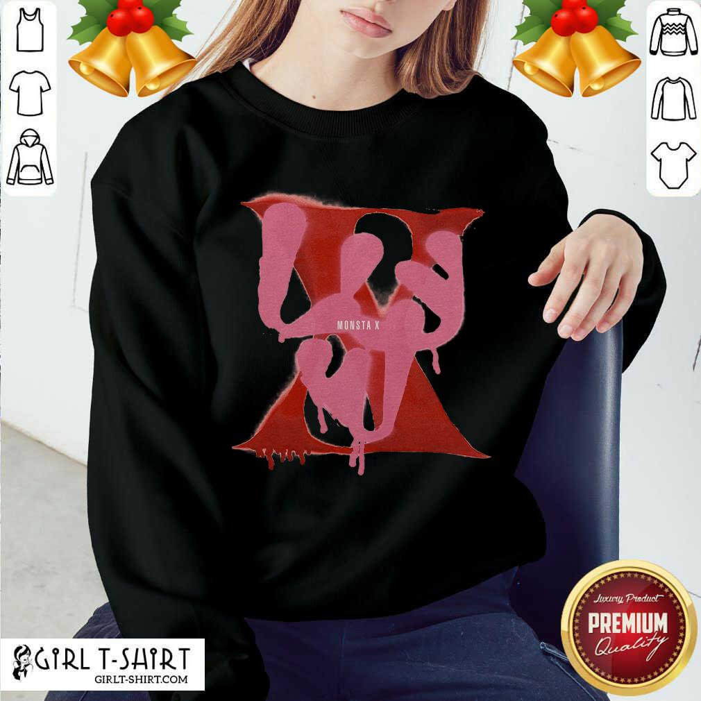 Funny Monsta X Merch Monsta X Spray Paint Luv Shirt - Image 4