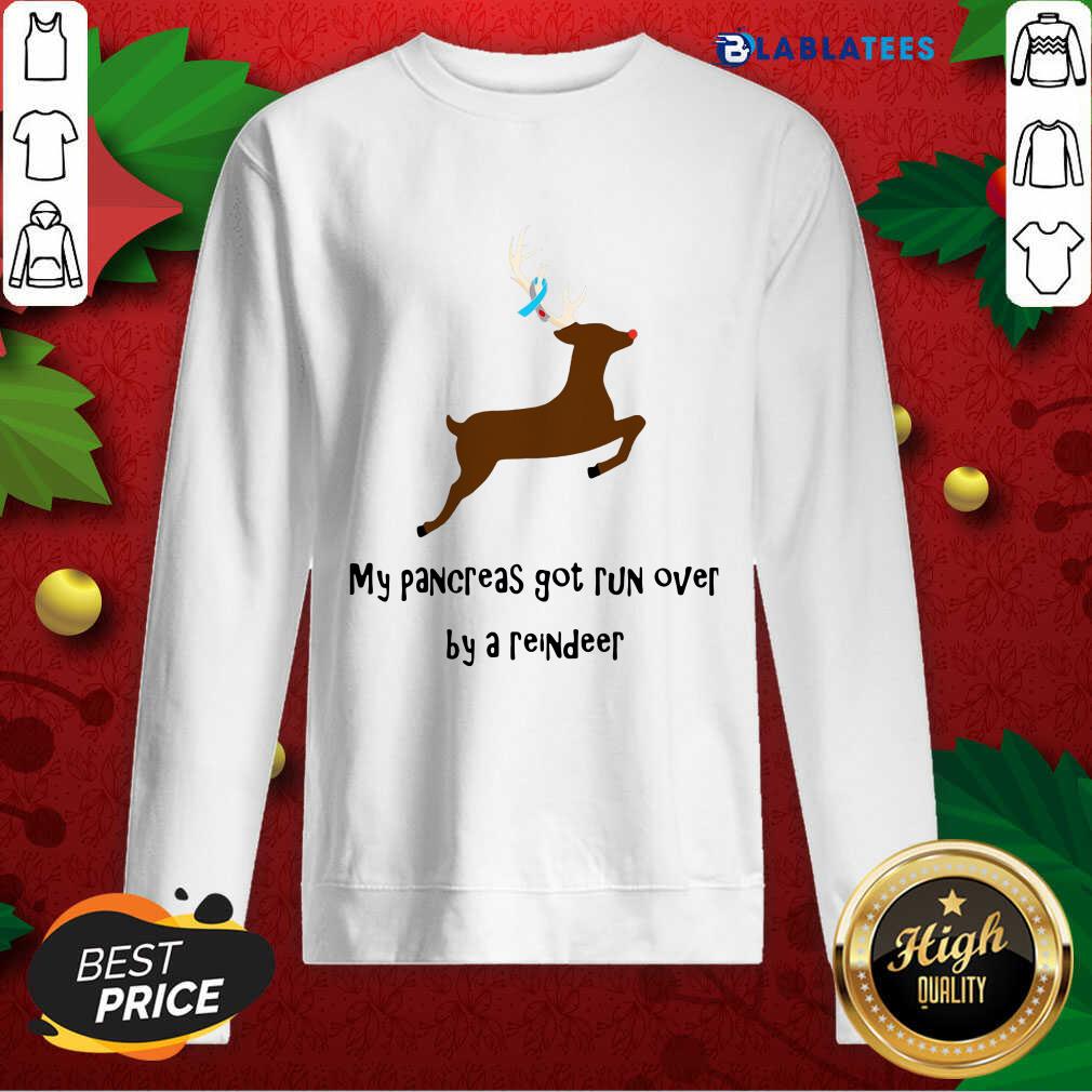Funny My Pancreas Got Run Over By A Reindeer Shirt - Image 5