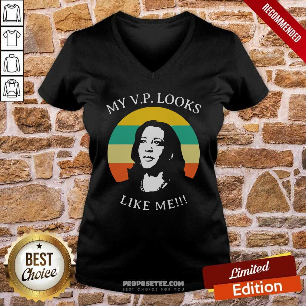 Funny My Vp Looks Like Me Congratulations Kamala Harris Vintage Shirt - Image 3