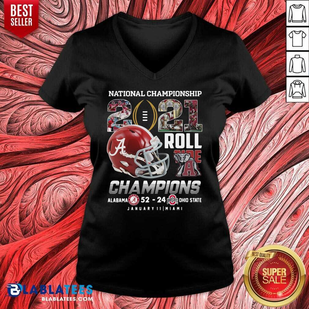 Funny National Championship 2021 Roll Tide Champions Alabama 52 24 Ohio State Shirt - Image 2