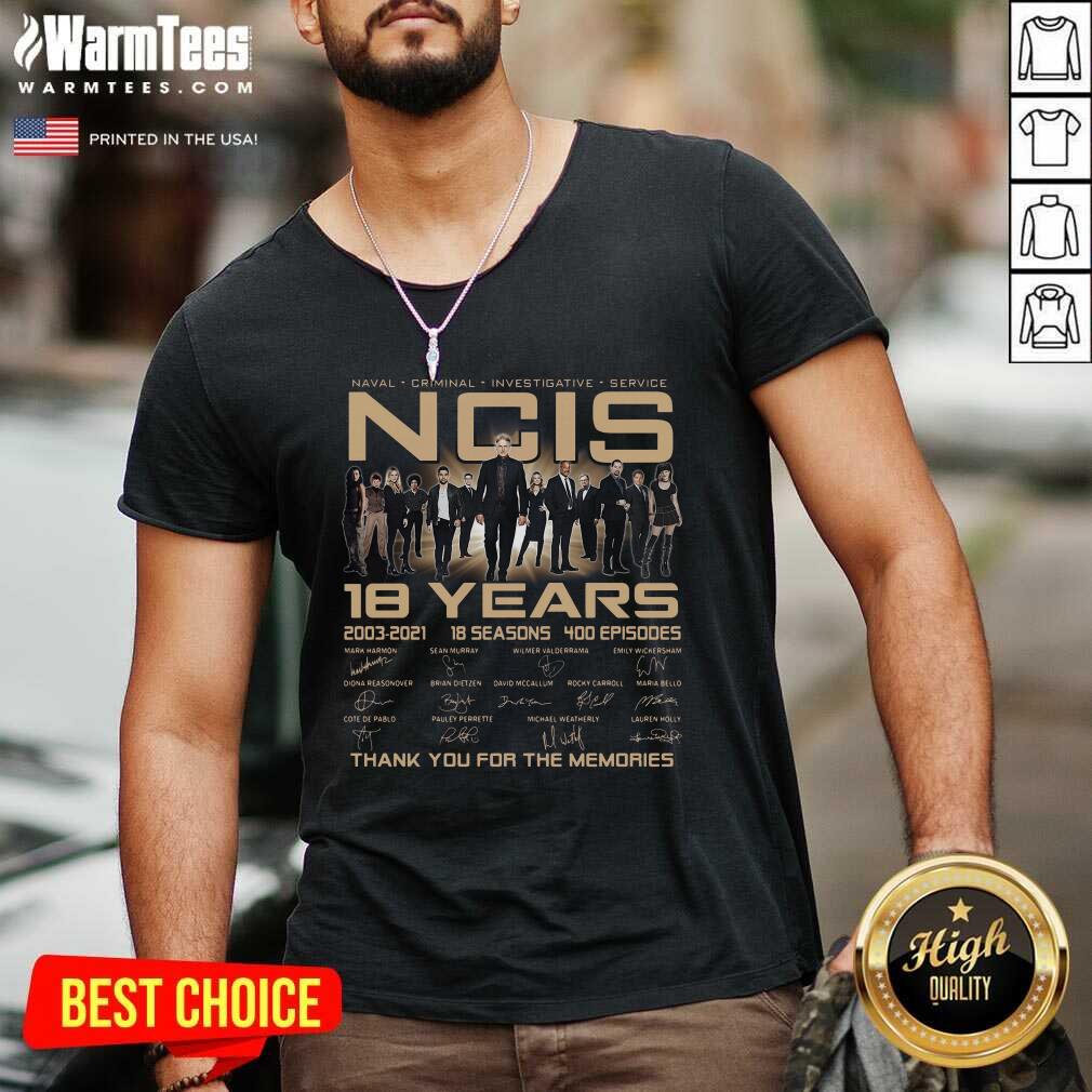 Funny Naval Criminal Ncis 18 Years Signatures Thank You For The Memories Shirt - Image 5