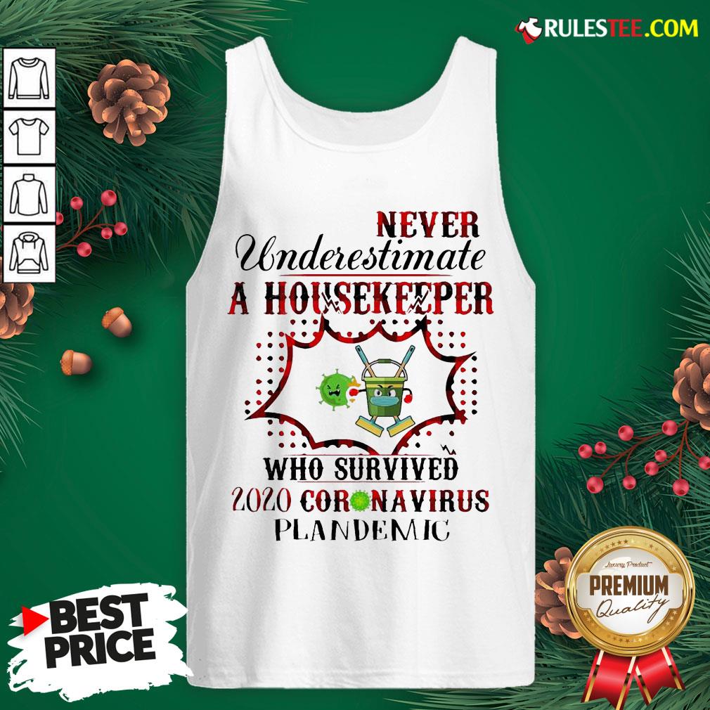 Funny Never Underestimate A Housekeeper Who Survived 2020 Coronavirus Pandemic Shirt - Image 4