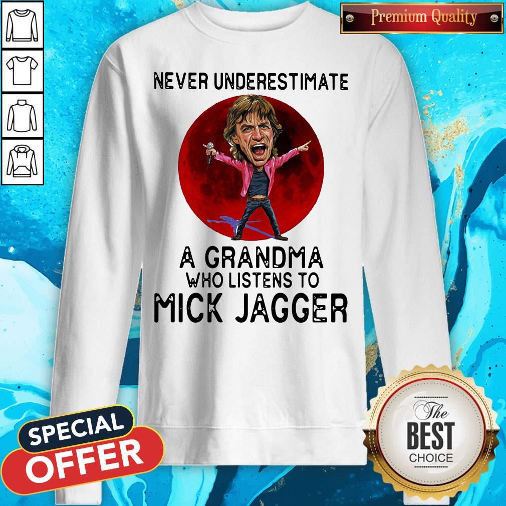 Funny Never Underestimate A Mother Who Listens To Mick Jagger Moon Shirt - Image 5