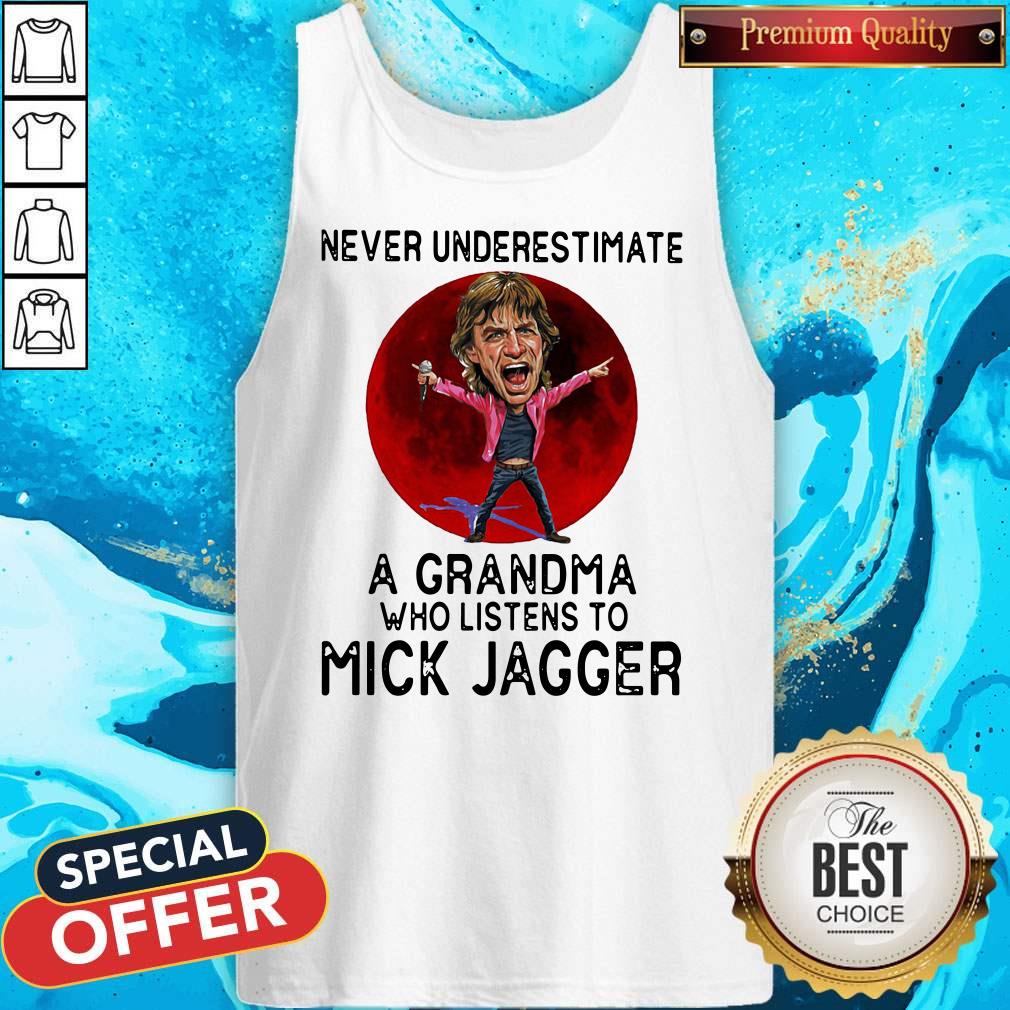 Funny Never Underestimate A Mother Who Listens To Mick Jagger Moon Shirt - Image 4