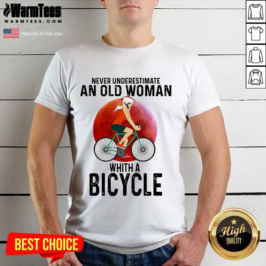 Funny Never Underestimate An Old Woman With A Bicycle Shirt