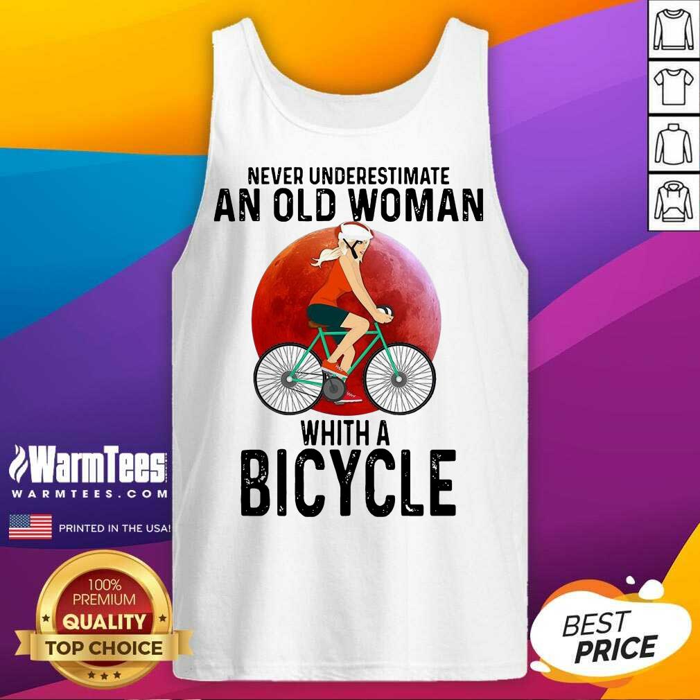 Funny Never Underestimate An Old Woman With A Bicycle Shirt - Image 4
