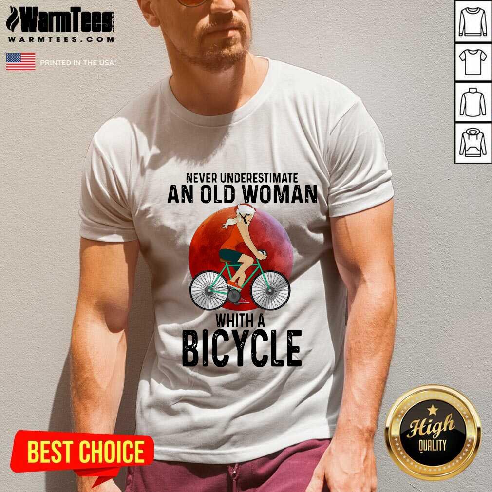 Funny Never Underestimate An Old Woman With A Bicycle Shirt - Image 5