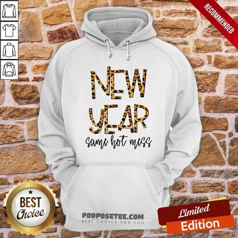 Funny New Year Same Hot Mess 2021 Eve Party Leopard Shirt - Image 2