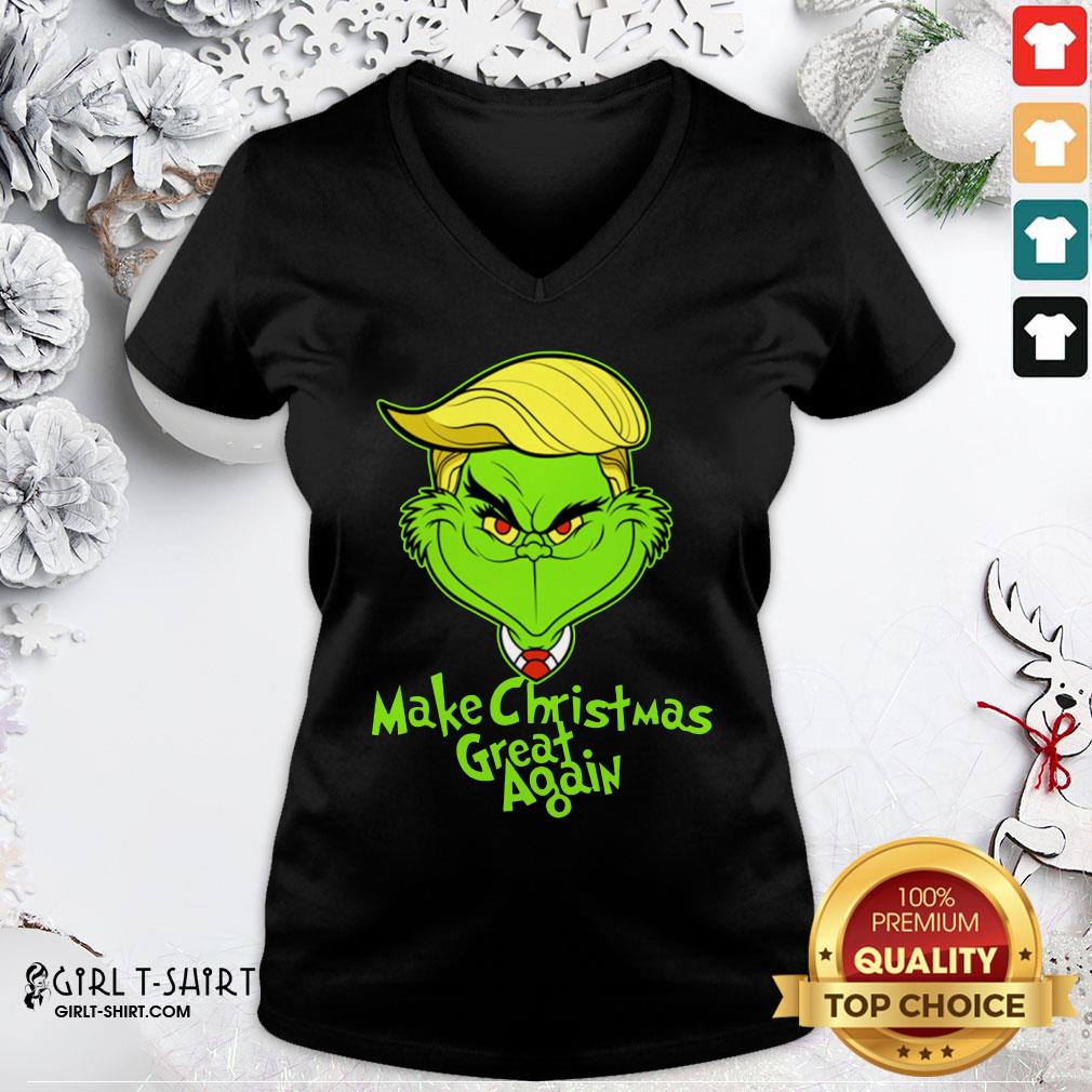 Funny Nice Grinch Trump Make Christmas Great Again Shirt - Image 2