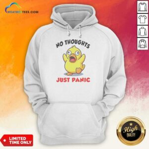 Alternative view of Funny No Thoughts Just Panic Duck Cartoon Anxiety Humor Shirt