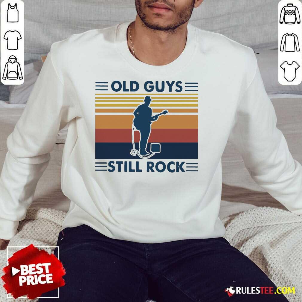 Funny Old Guys Still Rock Vintage Retro Shirt - Image 5