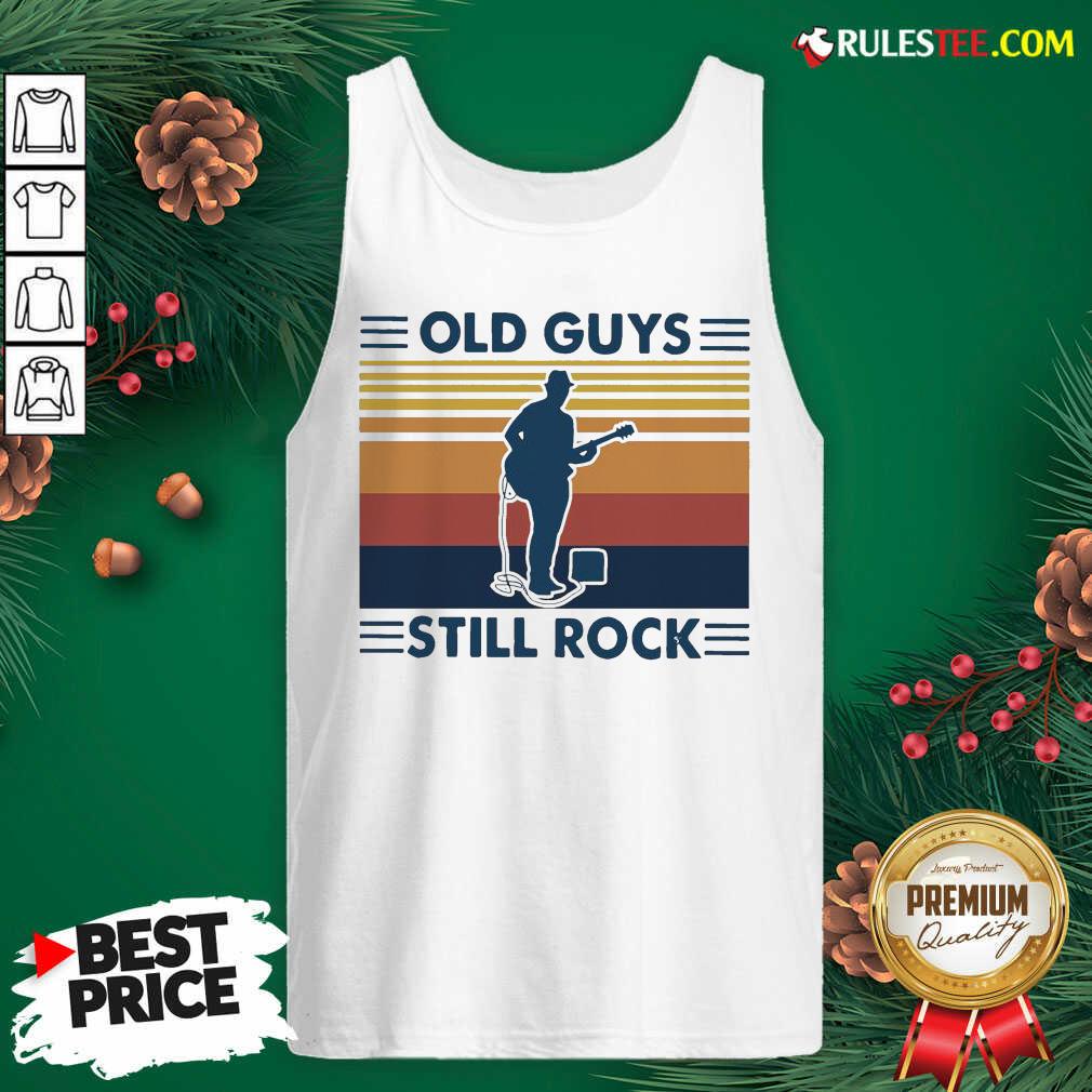 Funny Old Guys Still Rock Vintage Retro Shirt - Image 4