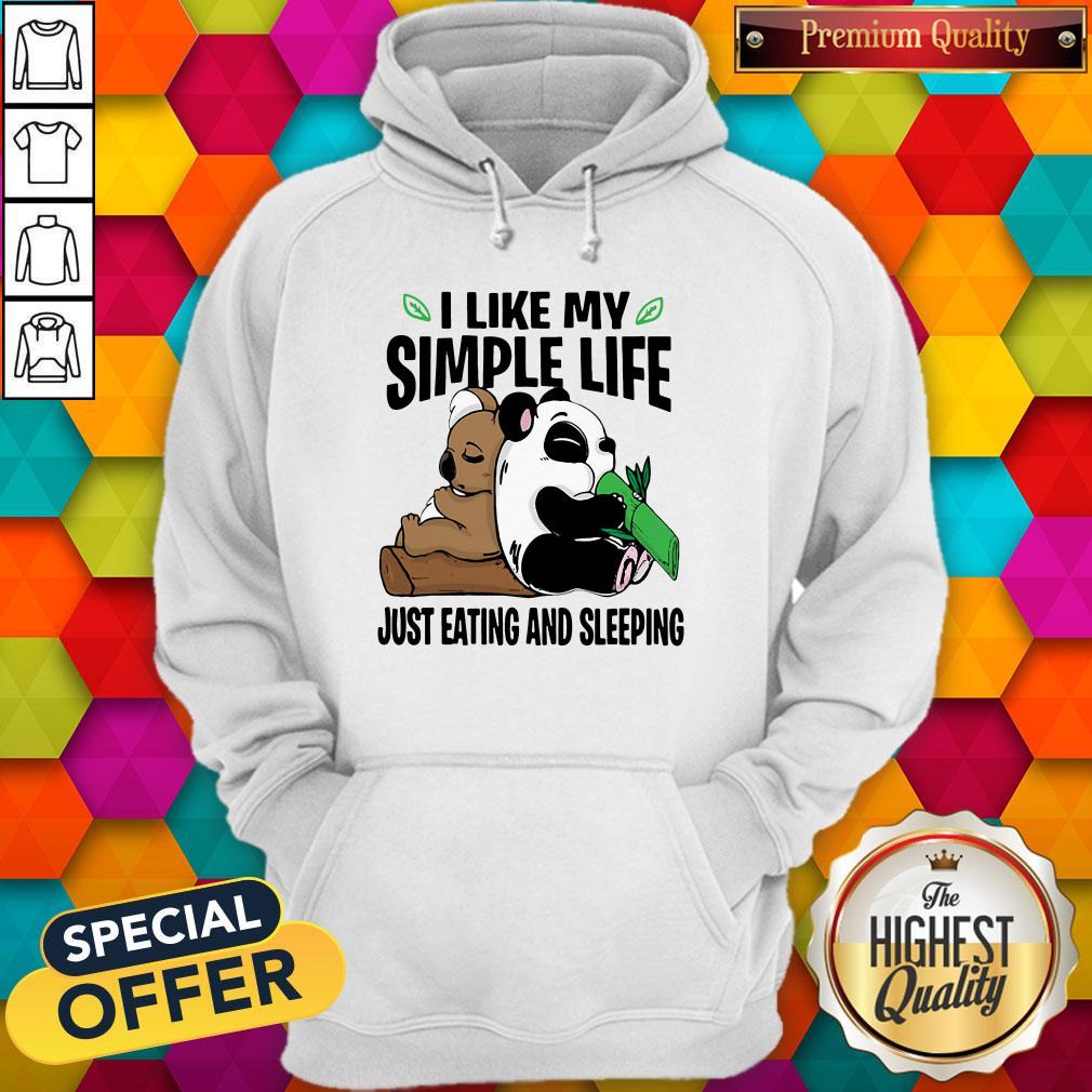 Funny Panda I Like My Simple Life Just Eating And Sleeping Shirt - Image 5