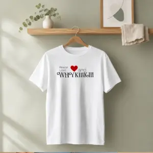 Alternative view of Funny Peace Love And Whhy Kiiikiii Shirt