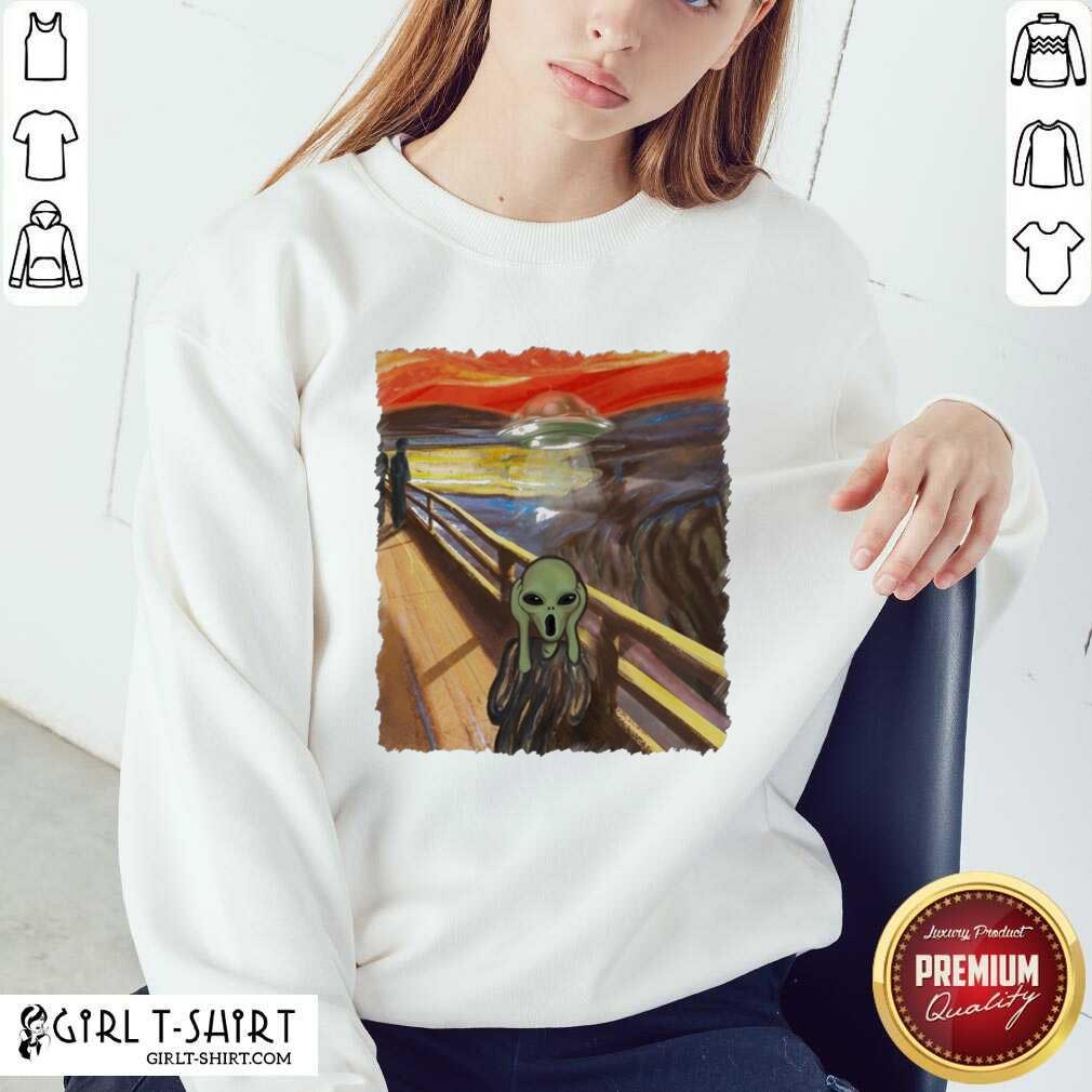 Funny Premium Van Gogh Alien Shirt - Image 4
