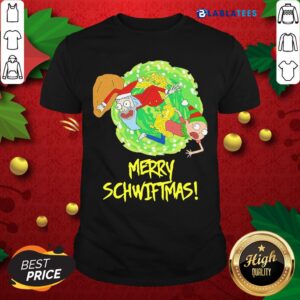 Funny Rick And Morty Santa Merry Schwiftmas Christmas Shirt