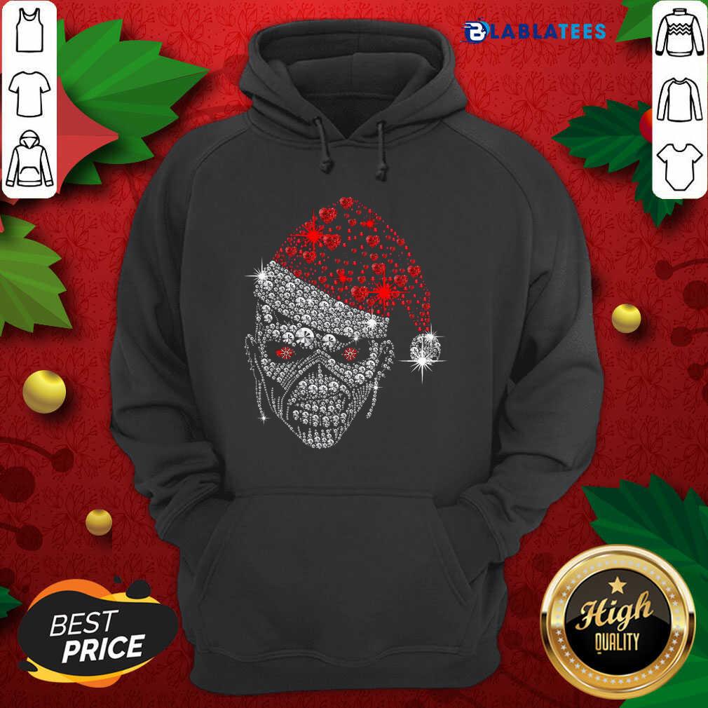 Funny Santa Skull Diamond Christmas Shirt - Image 2
