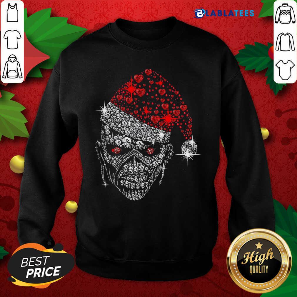 Funny Santa Skull Diamond Christmas Shirt - Image 5