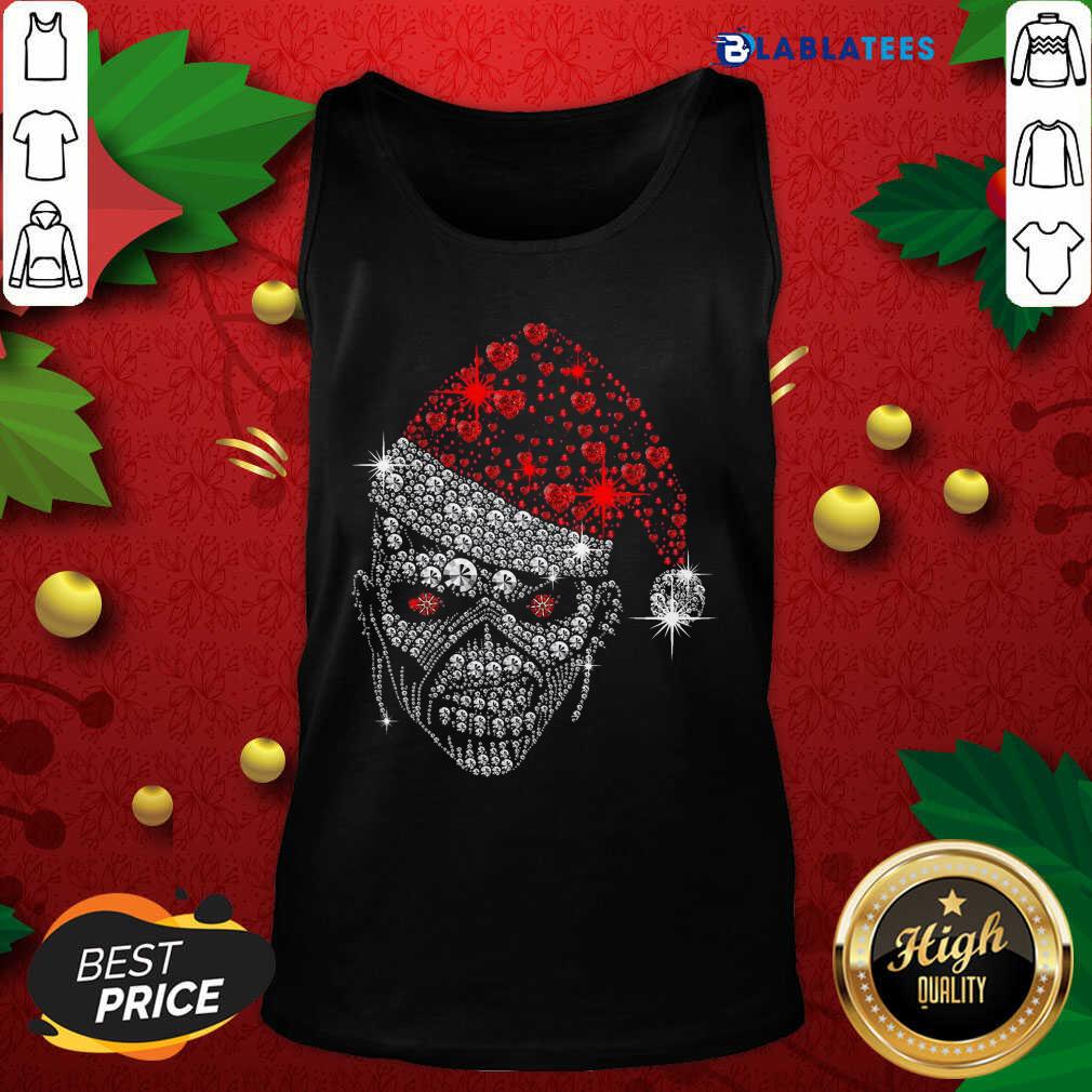 Funny Santa Skull Diamond Christmas Shirt - Image 4