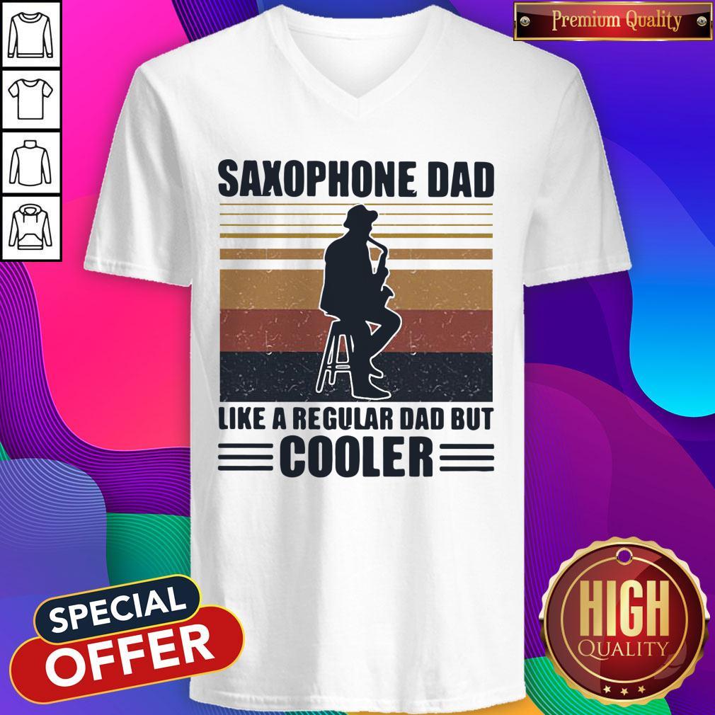 Funny Saxophone Dad Like A Regular Dad But Cooler Shirt - Image 3