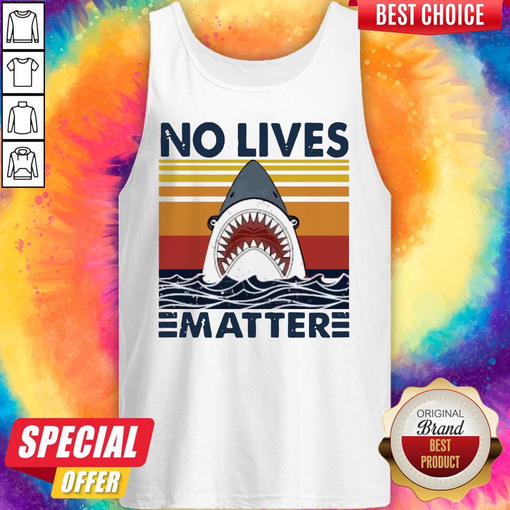 Funny Shark No Lives Matter Vintage Shirt - Image 3