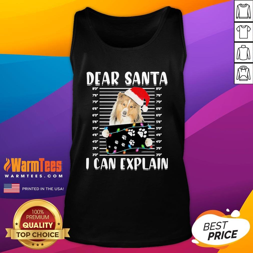 Funny Shetland Sheepdog Dear Santa I Can Explain Christmas Sweater Shirt - Image 3