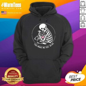 Alternative view of Funny Skeleton Hug Pitbull You Make Me Feel Alive Shirt