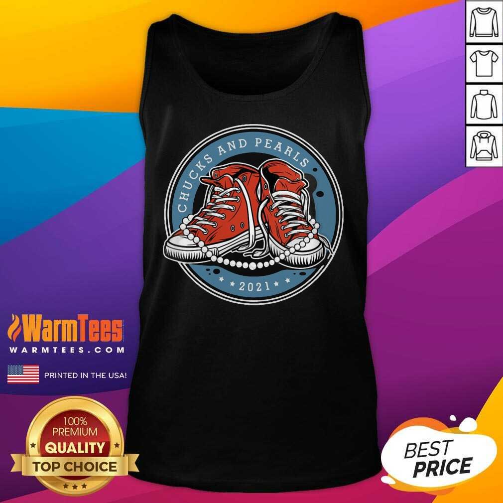 Funny Sneakers Kamala Harris Chucks And Pearls 2021 Shirt - Image 4