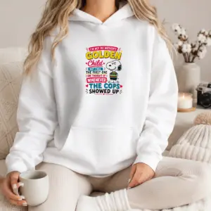 Alternative view of Funny Snoopy Peanuts I Not My Mother Golden Child But I Was The First One She Shirt