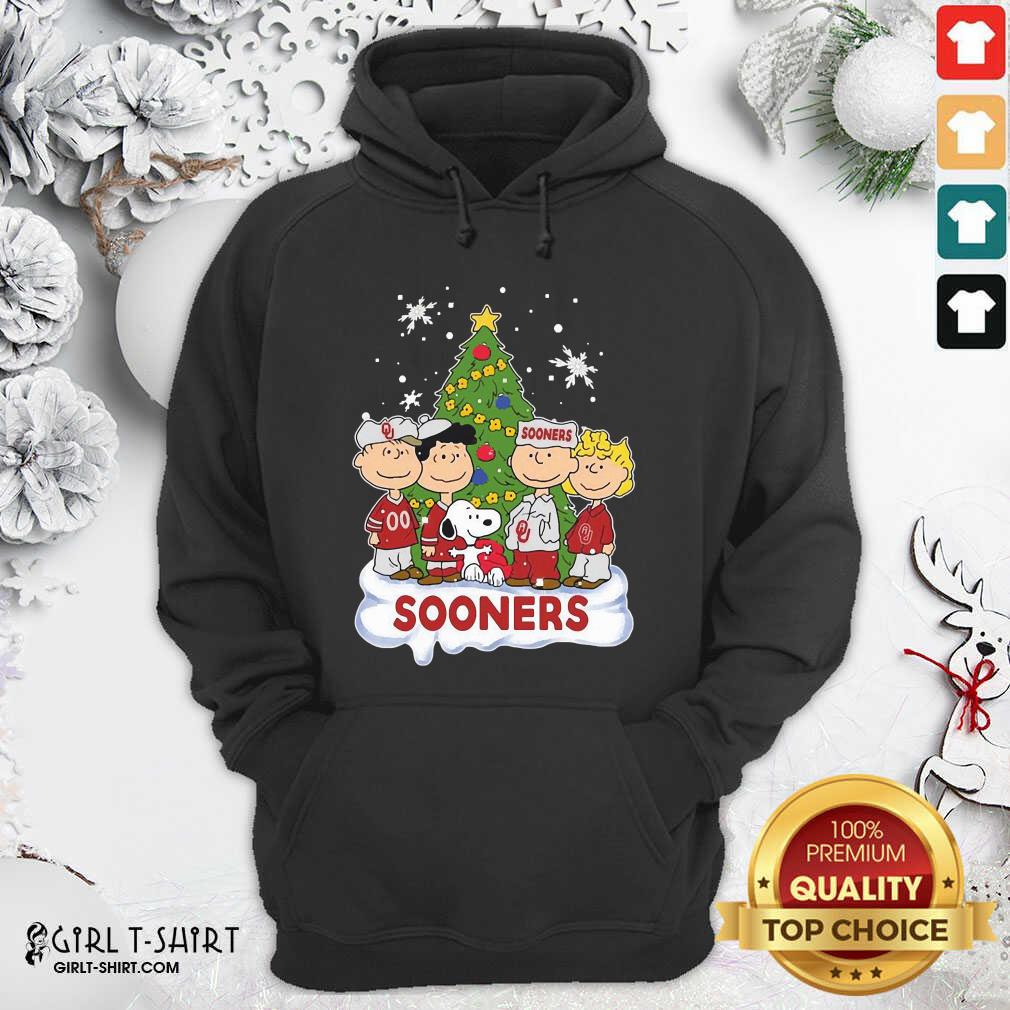 Funny Snoopy The Peanuts Oklahoma Sooners Christmas Shirt - Image 5