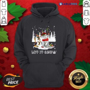 Alternative view of Funny Snowman And Cat Let It Snow Ugly Christmas Shirt