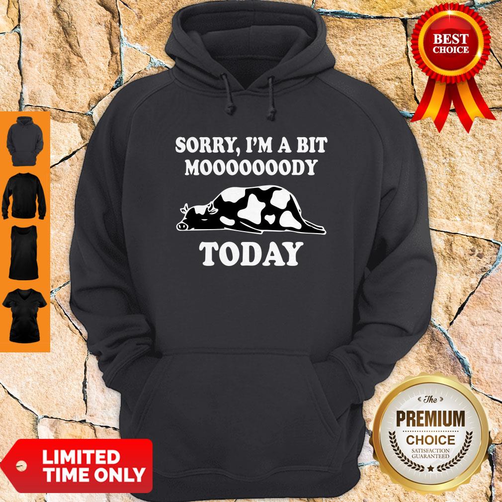 Funny Sorry I'm A Bit Moooody Today Cow Shirt - Image 2