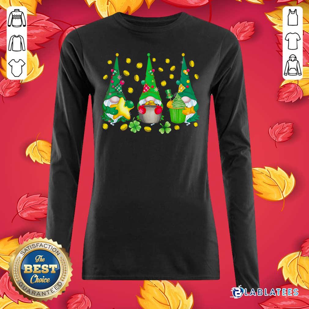 Funny St Patricks Day Three Gnomes Shirt - Image 4