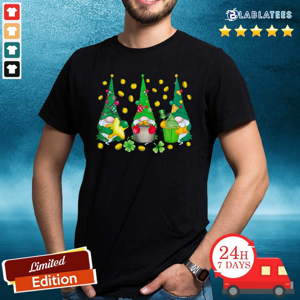 Funny St Patricks Day Three Gnomes Shirt