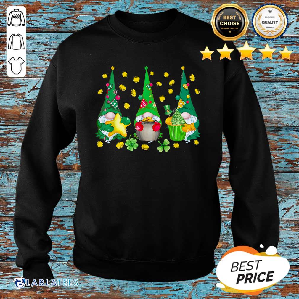 Funny St Patricks Day Three Gnomes Shirt - Image 3