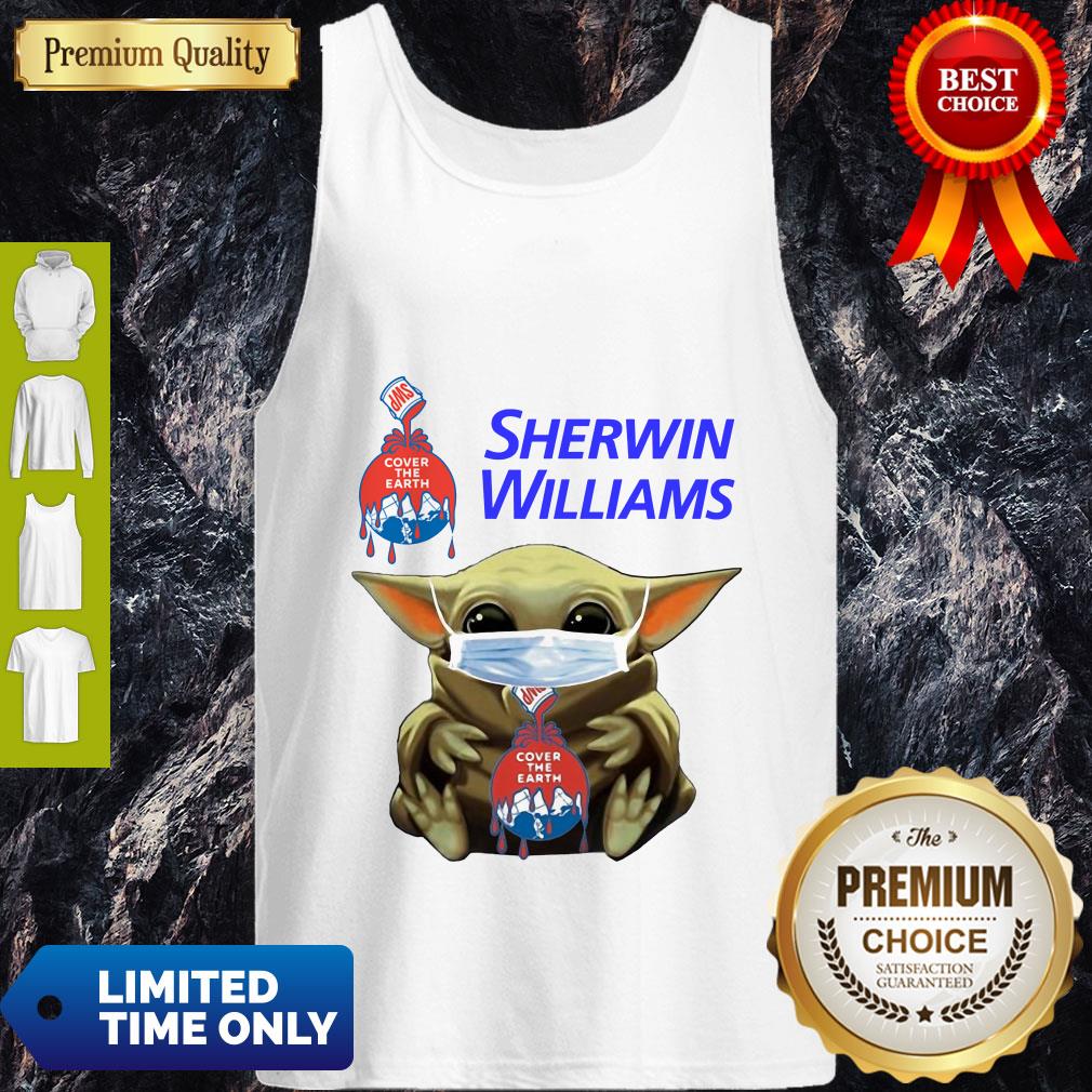 Funny Star Wars Baby Yoda Hug Sherwin Williams Mask Covid-19 Shirt - Image 4