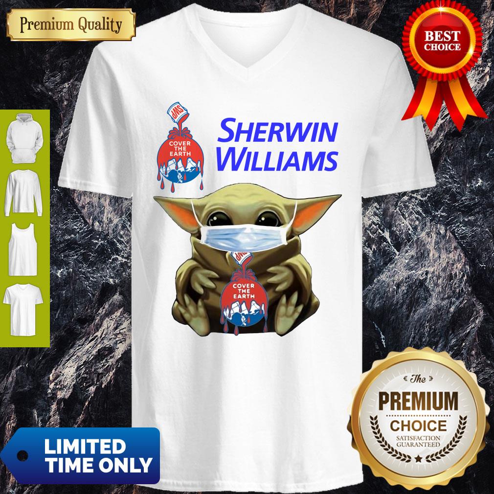 Funny Star Wars Baby Yoda Hug Sherwin Williams Mask Covid-19 Shirt - Image 3