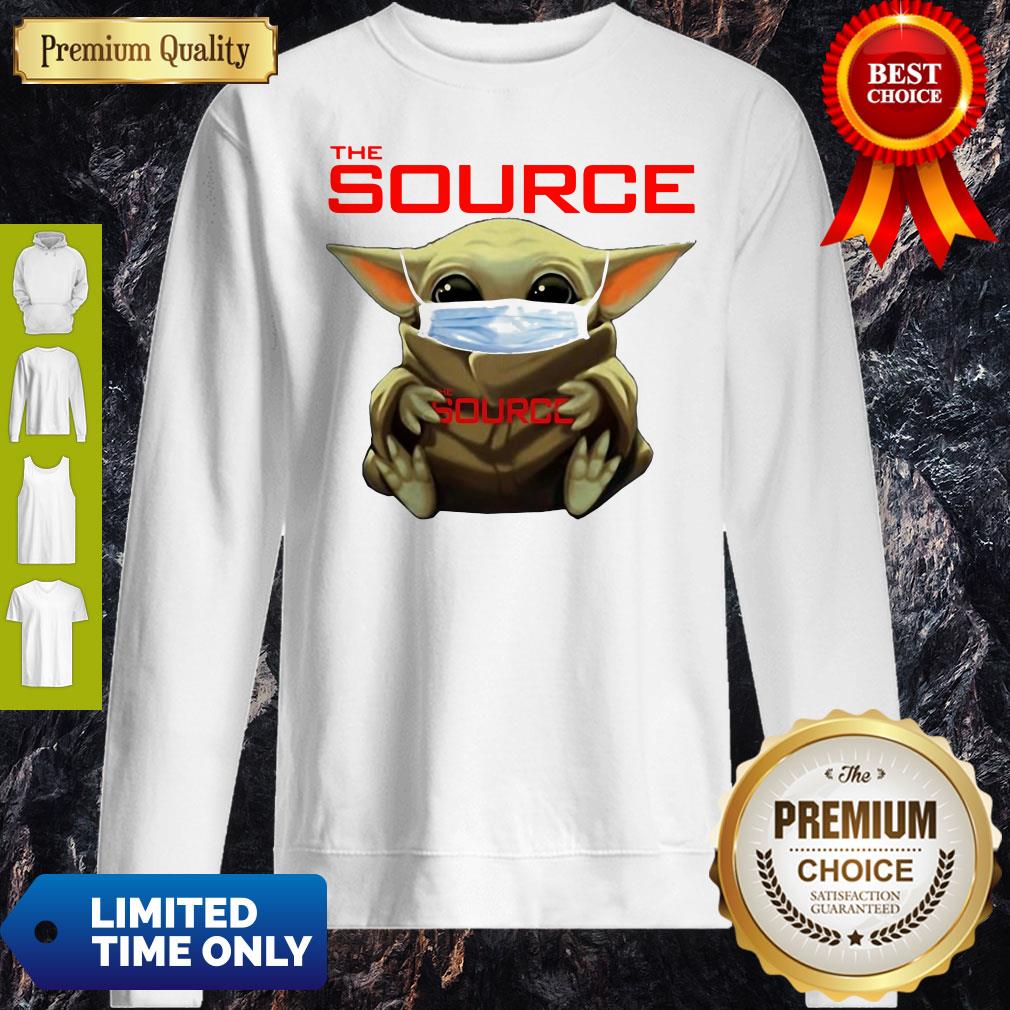 Funny Star Wars Baby Yoda Hug The Source Mask Covid-19 T-Shirt - Image 2