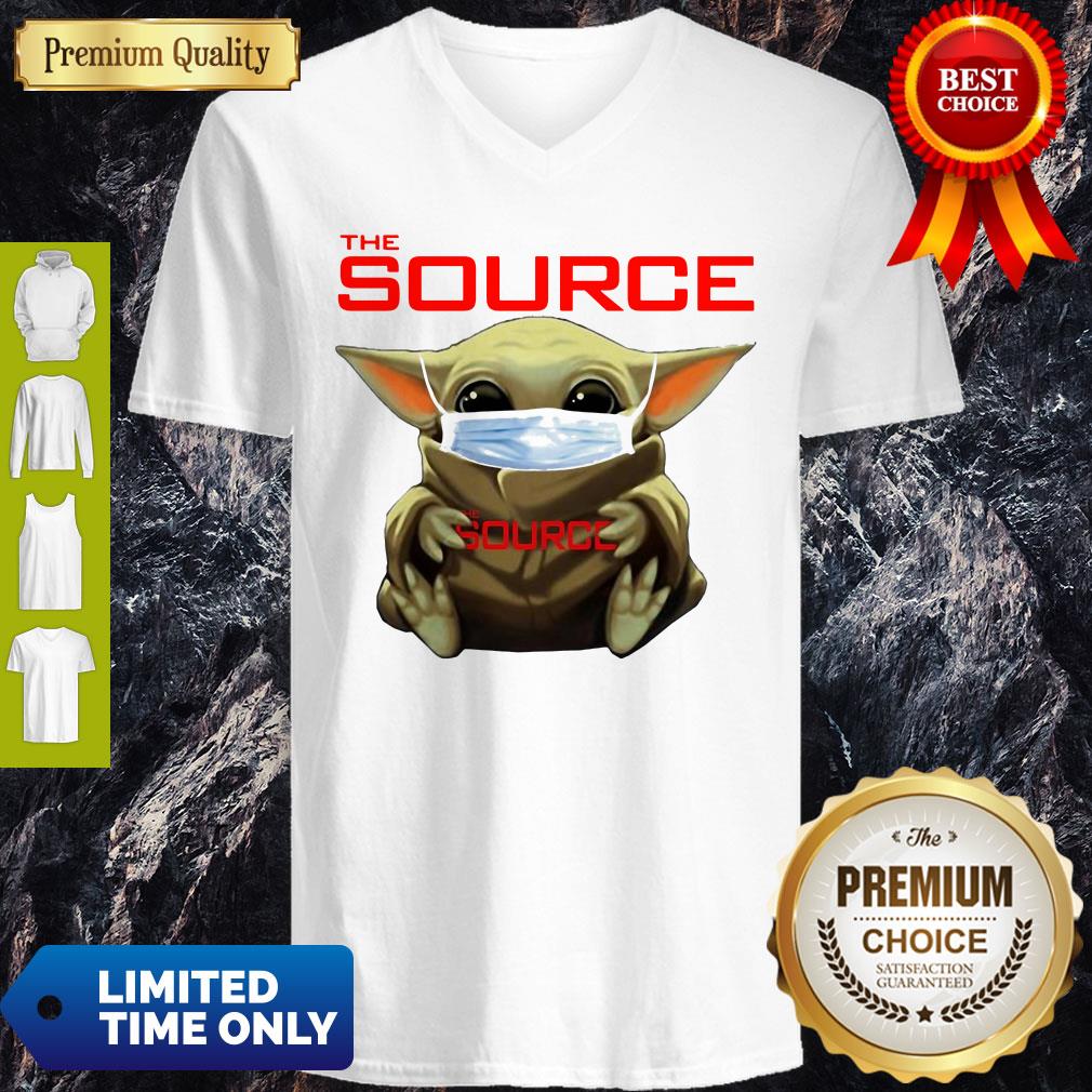 Funny Star Wars Baby Yoda Hug The Source Mask Covid-19 T-Shirt - Image 4
