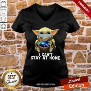 Alternative view of Funny Star Wars Baby Yoda Mask Hug Subaru I Can’t Stay At Home Shirt