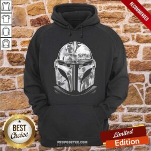 Alternative view of Funny Star Wars The Mandalorian Helmet Mandalorian Shirt